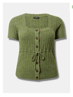 torrid Olive Ribbed Knit Top